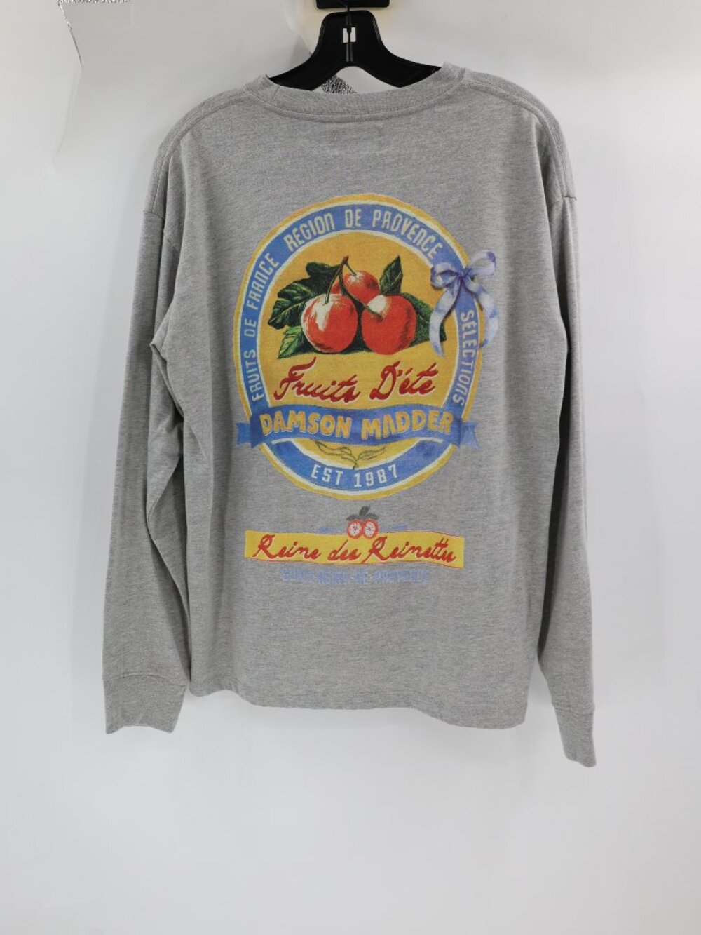 Damson Madder Top Women 10 Organic Cotton Blend Fruits Long Sleeve Crew Neck Tee
